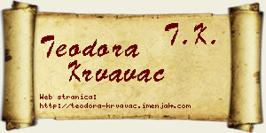 Teodora Krvavac vizit kartica